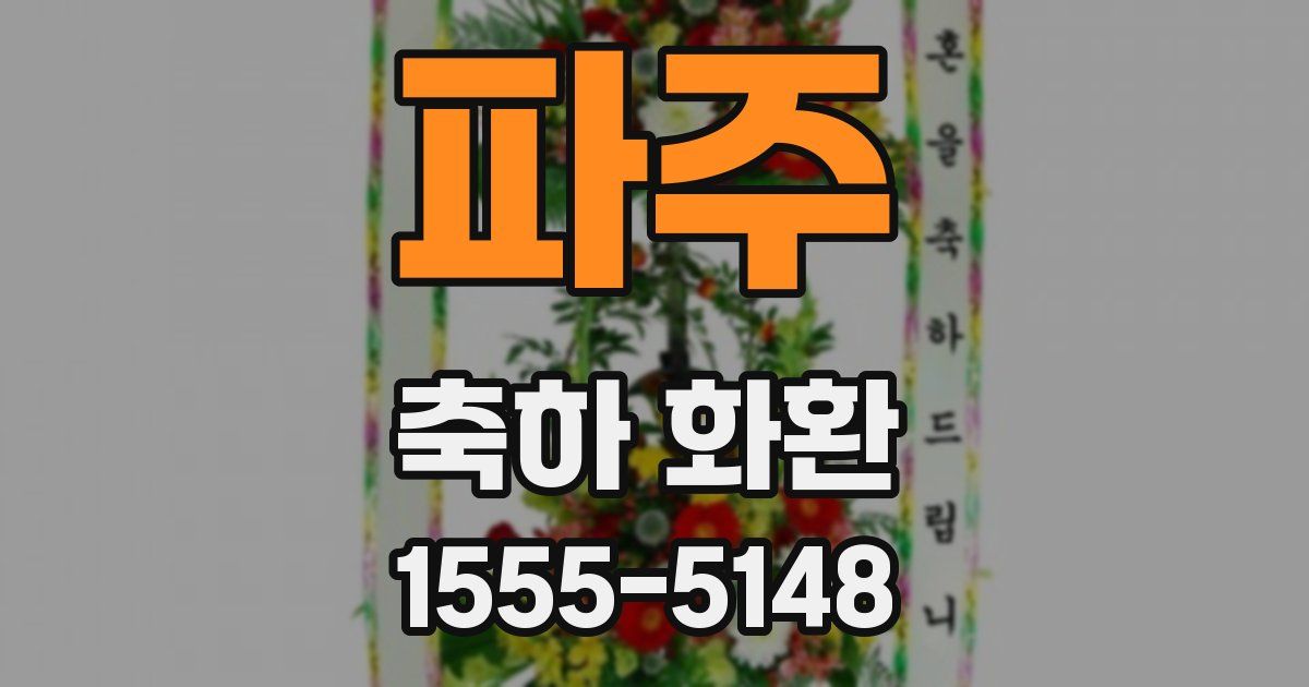 파주 축하 화환