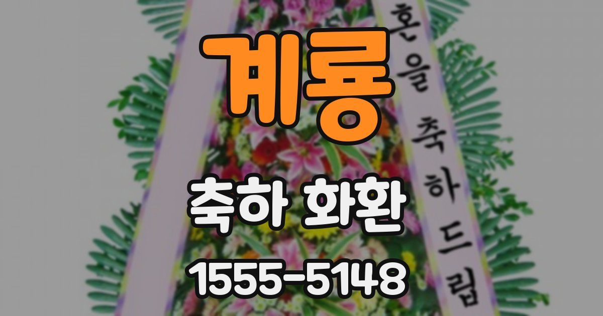 계룡 축하 화환