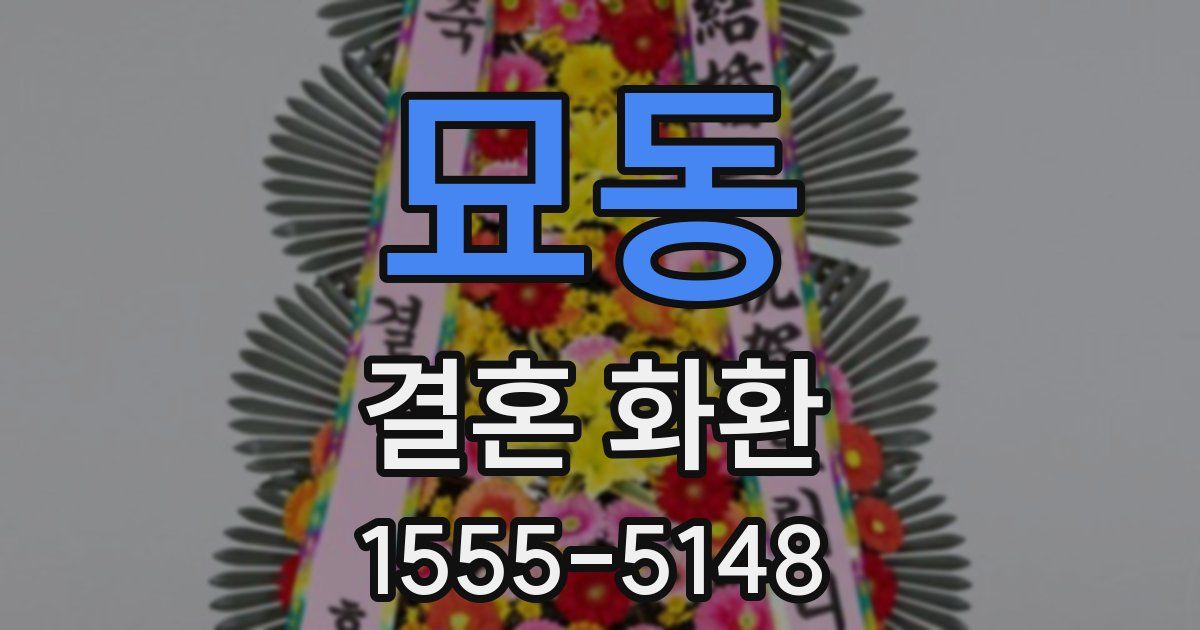 묘동 결혼 화환