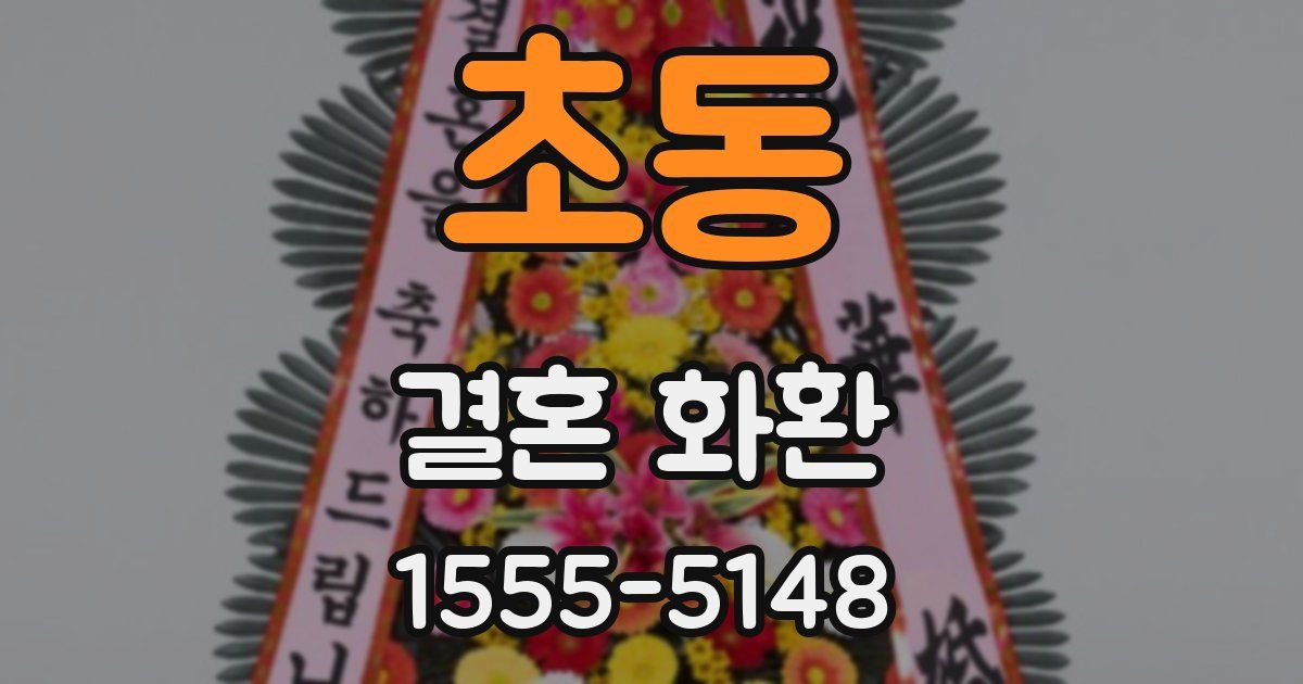 초동 결혼 화환