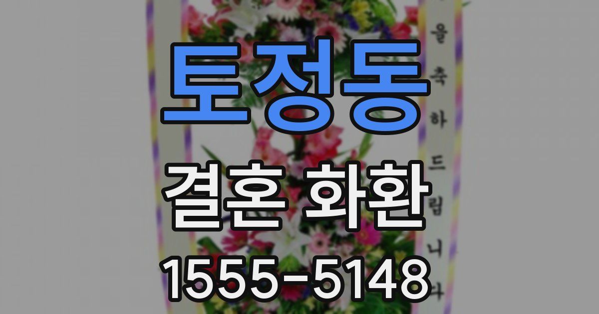 토정동 결혼 화환