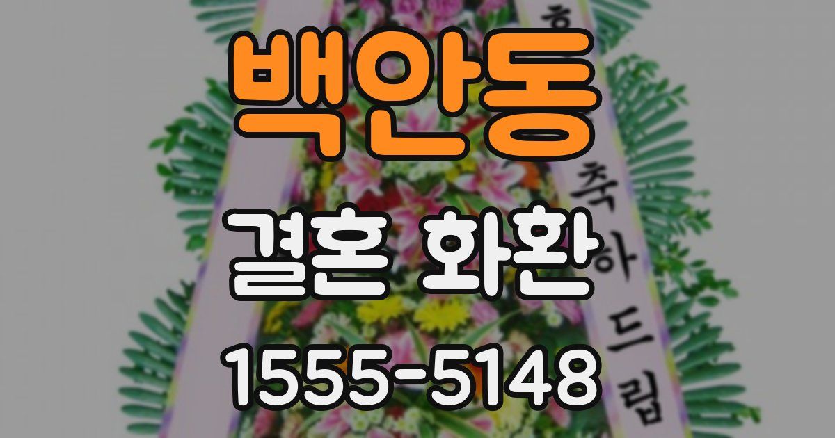 백안동 결혼 화환