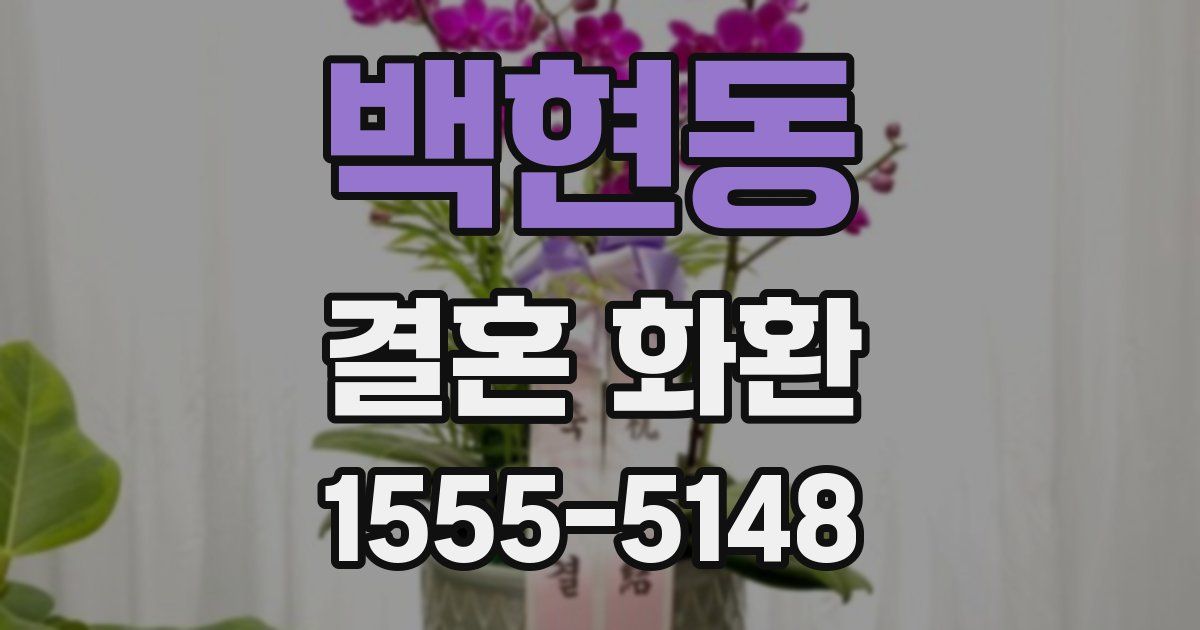 백현동 결혼 화환