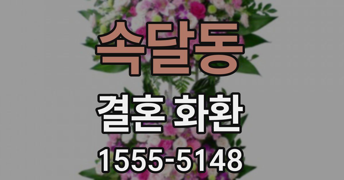 속달동 결혼 화환
