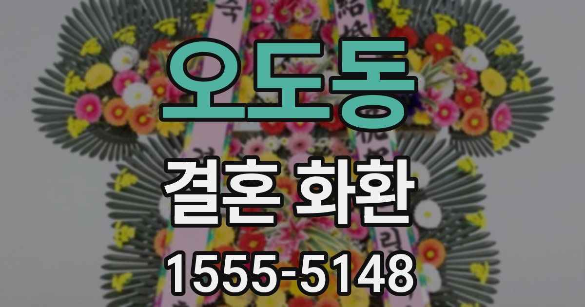 오도동 결혼 화환