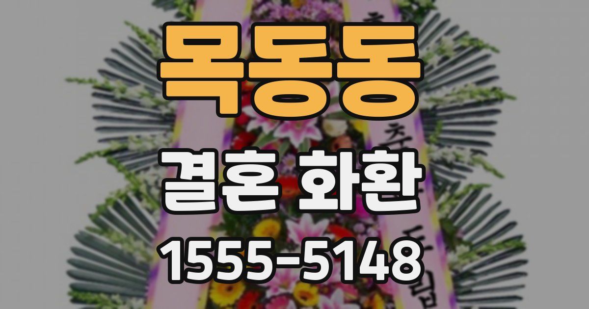 목동동 결혼 화환