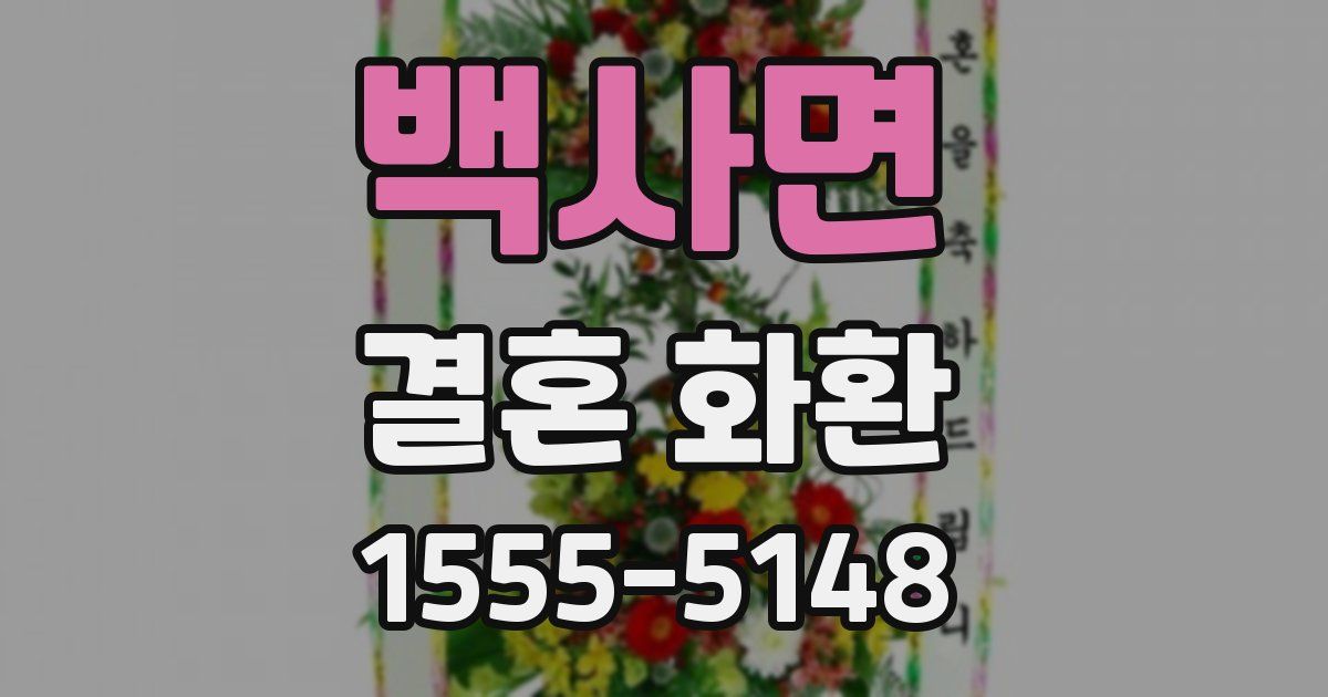 백사면 결혼 화환