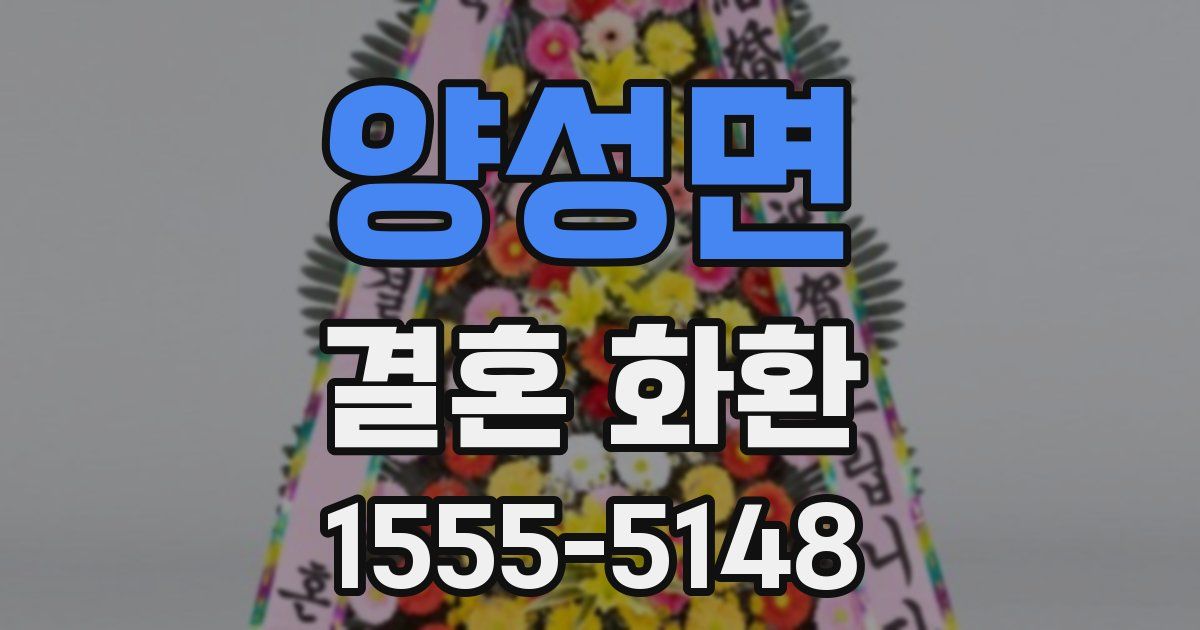 양성면 결혼 화환