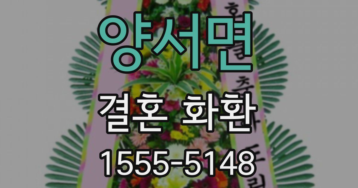 양서면 결혼 화환