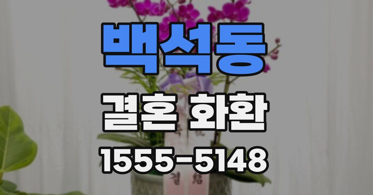 백석동 결혼 화환