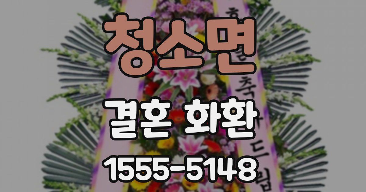 청소면 결혼 화환