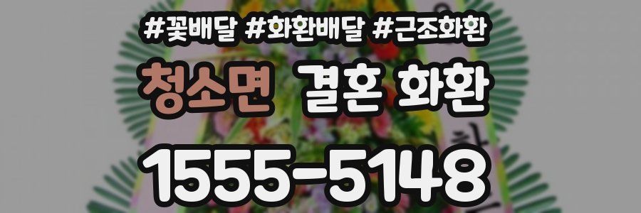 청소면 결혼 화환
