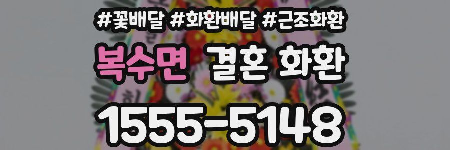 복수면 결혼 화환
