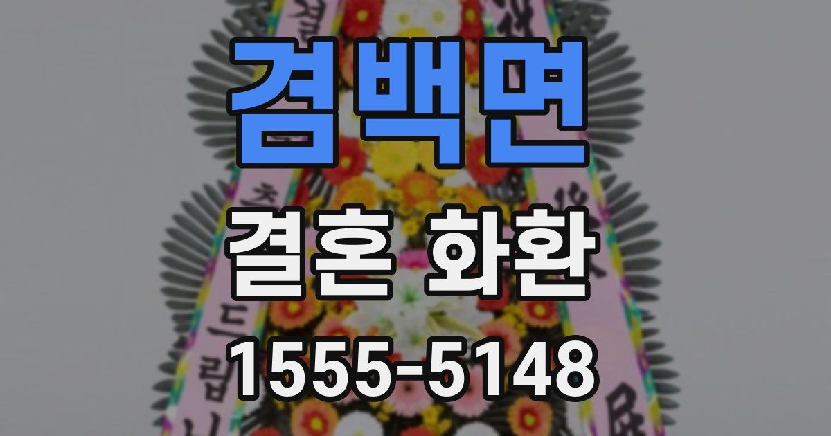 겸백면 결혼 화환