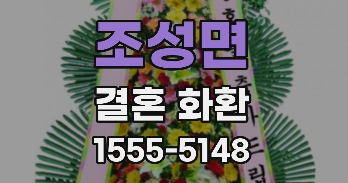 조성면 결혼 화환