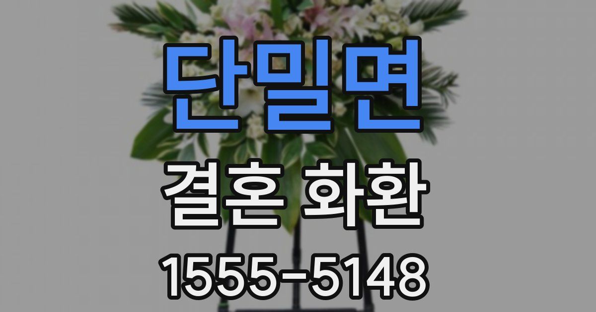 단밀면 결혼 화환