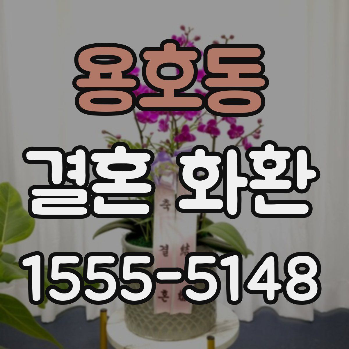 용호동 결혼 화환