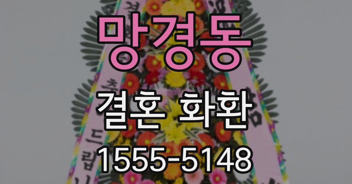 망경동 결혼 화환