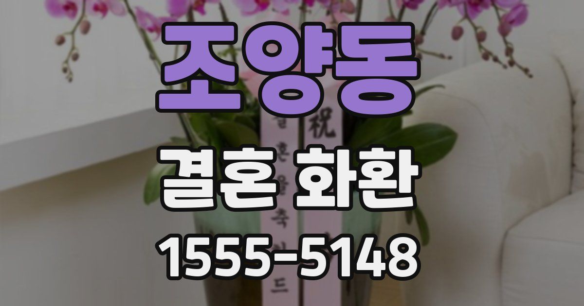조양동 결혼 화환