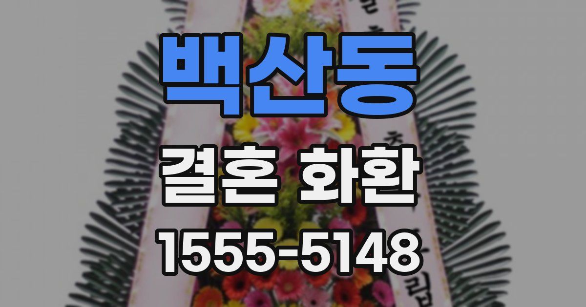 백산동 결혼 화환