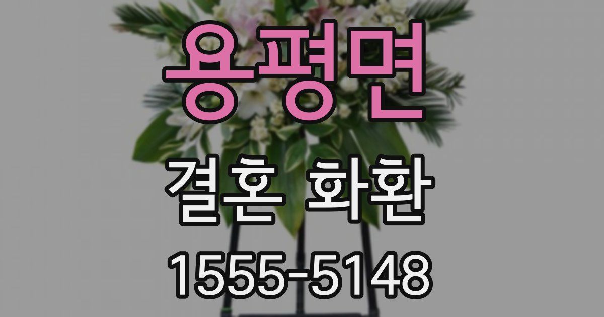 용평면 결혼 화환