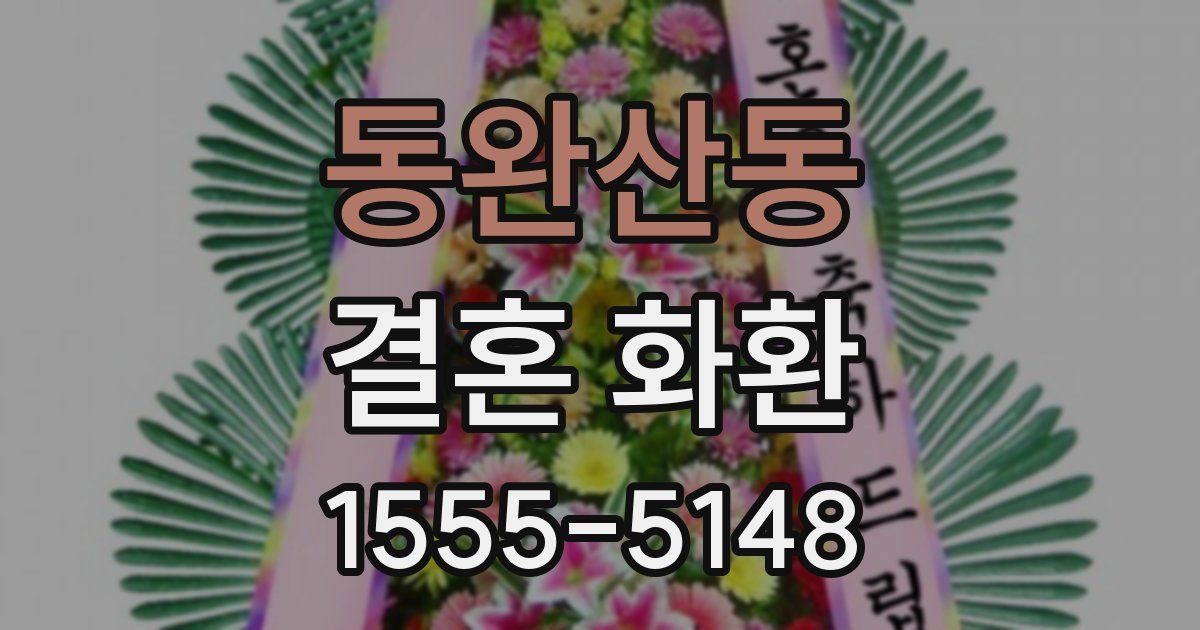 동완산동 결혼 화환