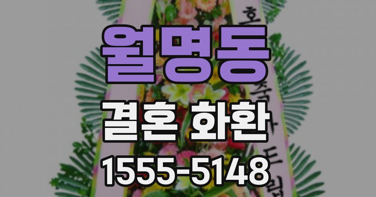 월명동 결혼 화환