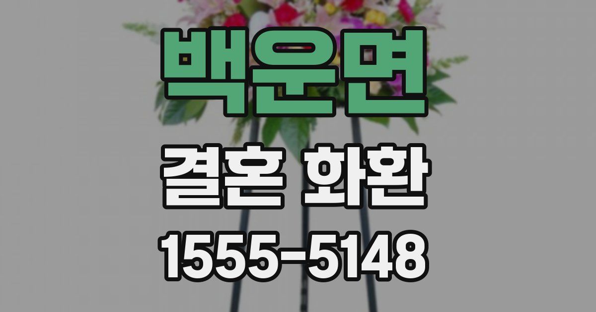 백운면 결혼 화환