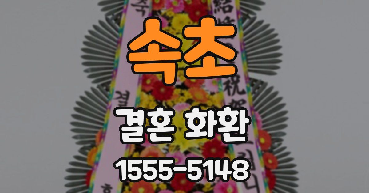 속초 결혼 화환