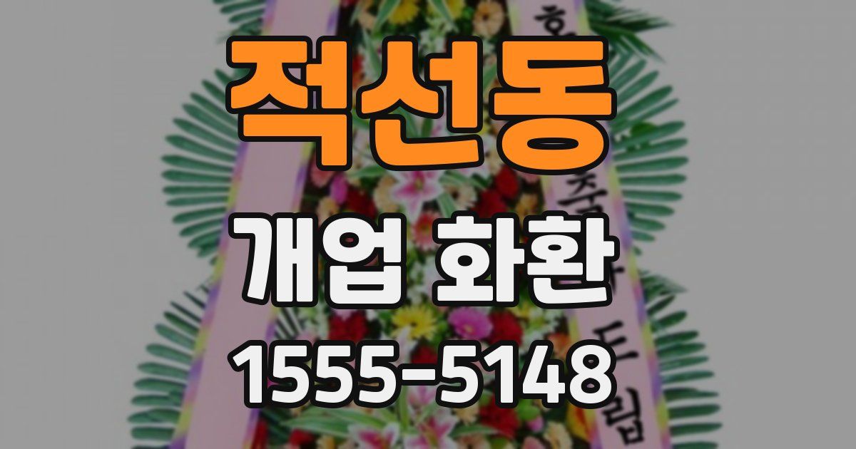 적선동 개업 화환