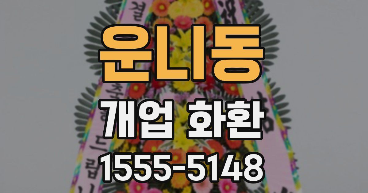 운니동 개업 화환