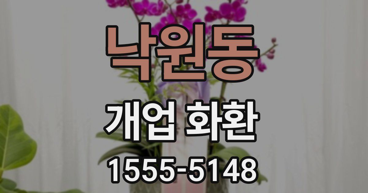 낙원동 개업 화환