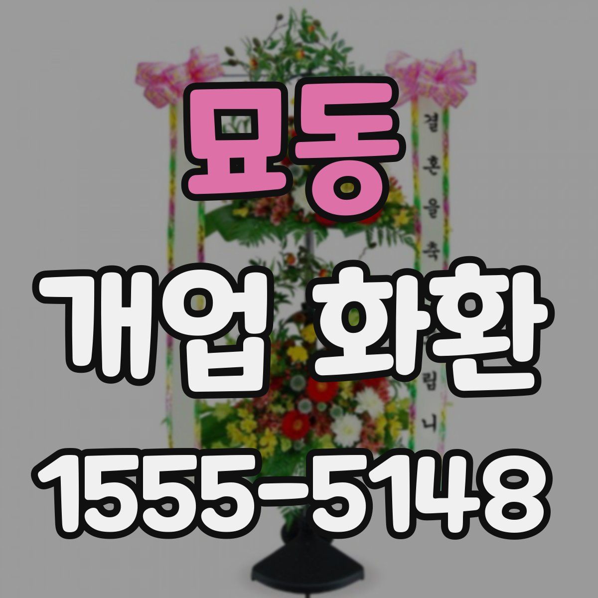 묘동 개업 화환
