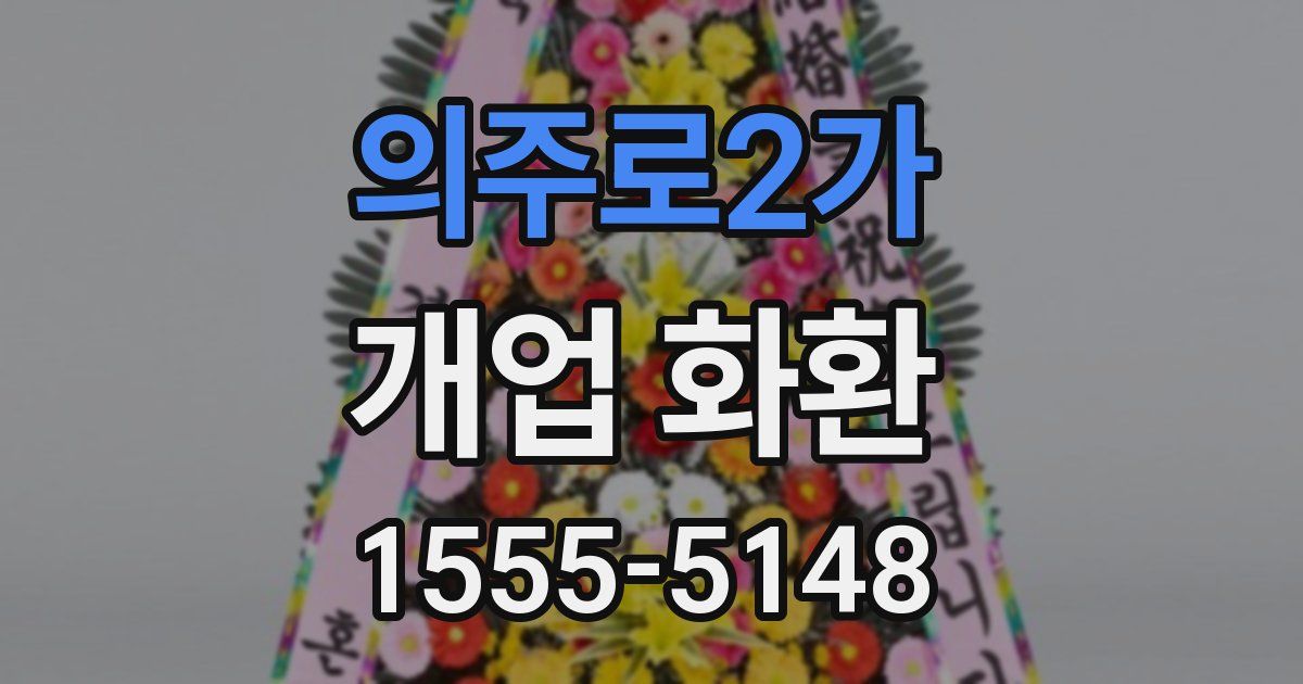 의주로2가 개업 화환