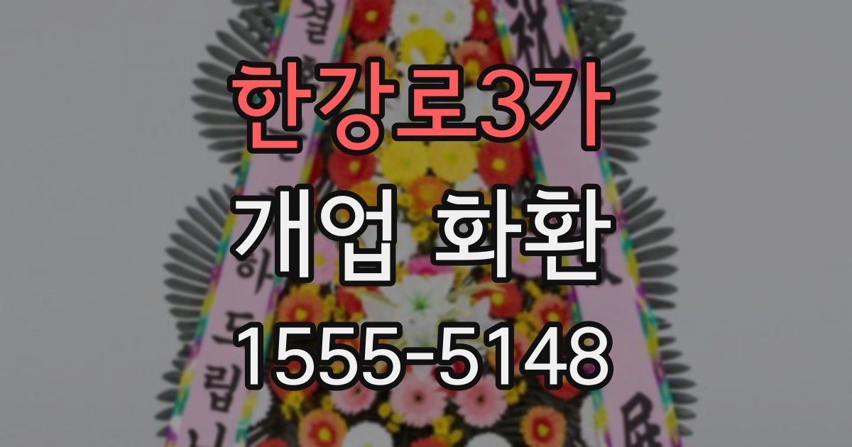 한강로3가 개업 화환