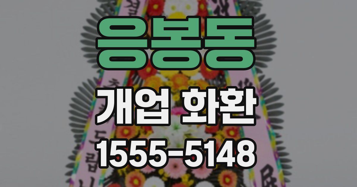 응봉동 개업 화환
