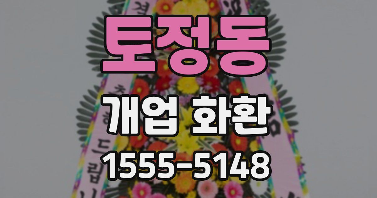 토정동 개업 화환