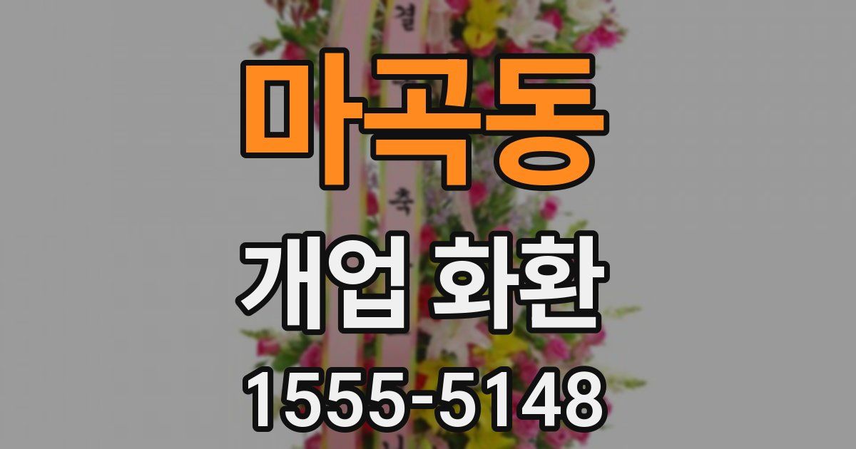 마곡동 개업 화환