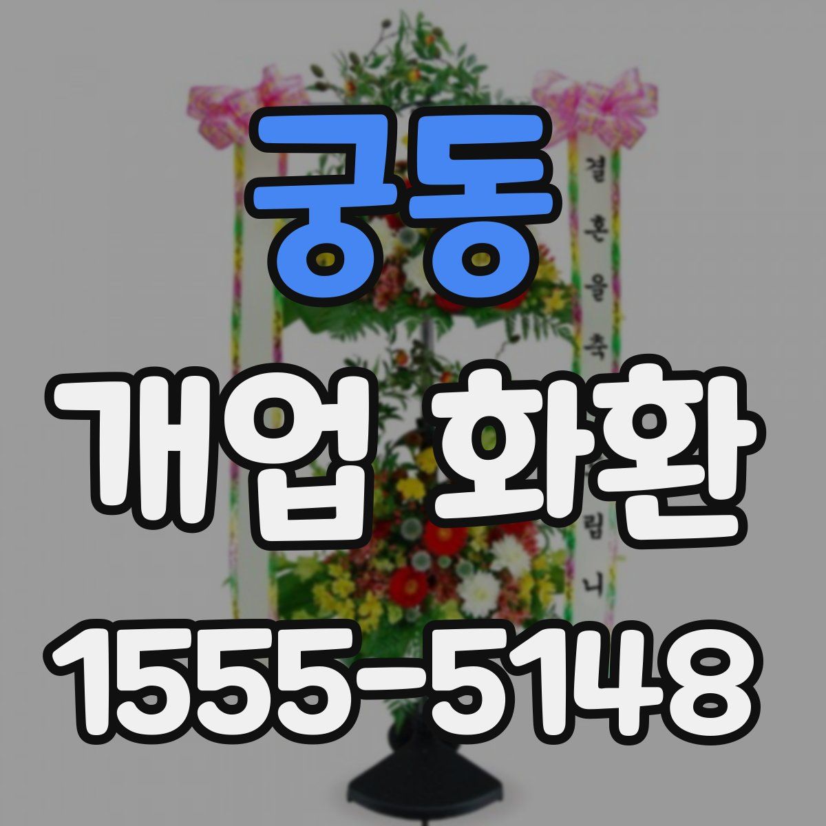 궁동 개업 화환