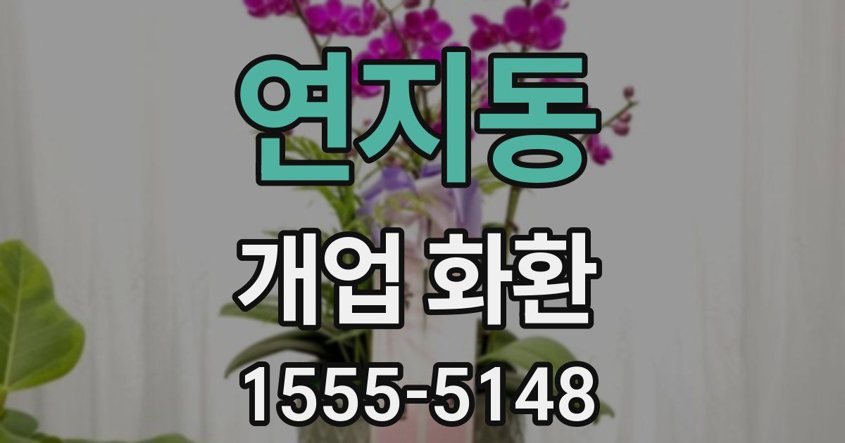 연지동 개업 화환