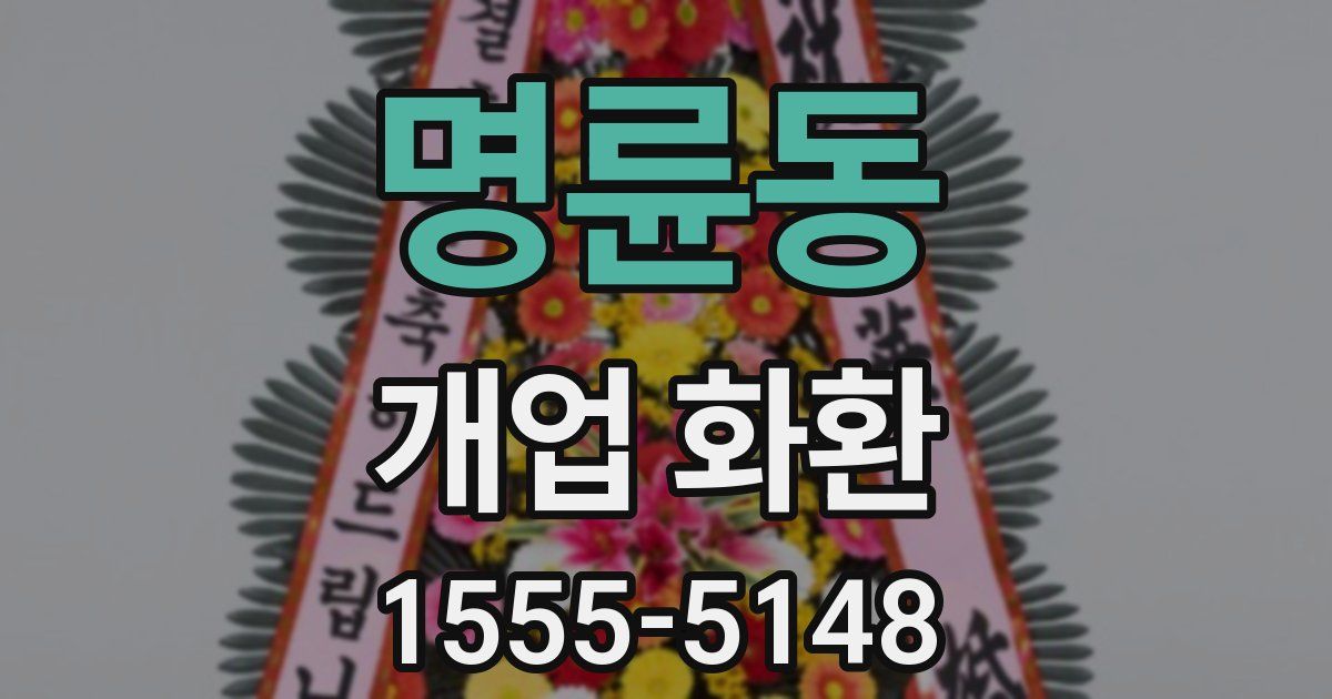 명륜동 개업 화환