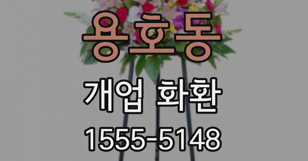 용호동 개업 화환