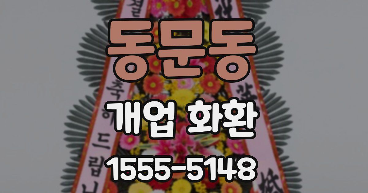 동문동 개업 화환