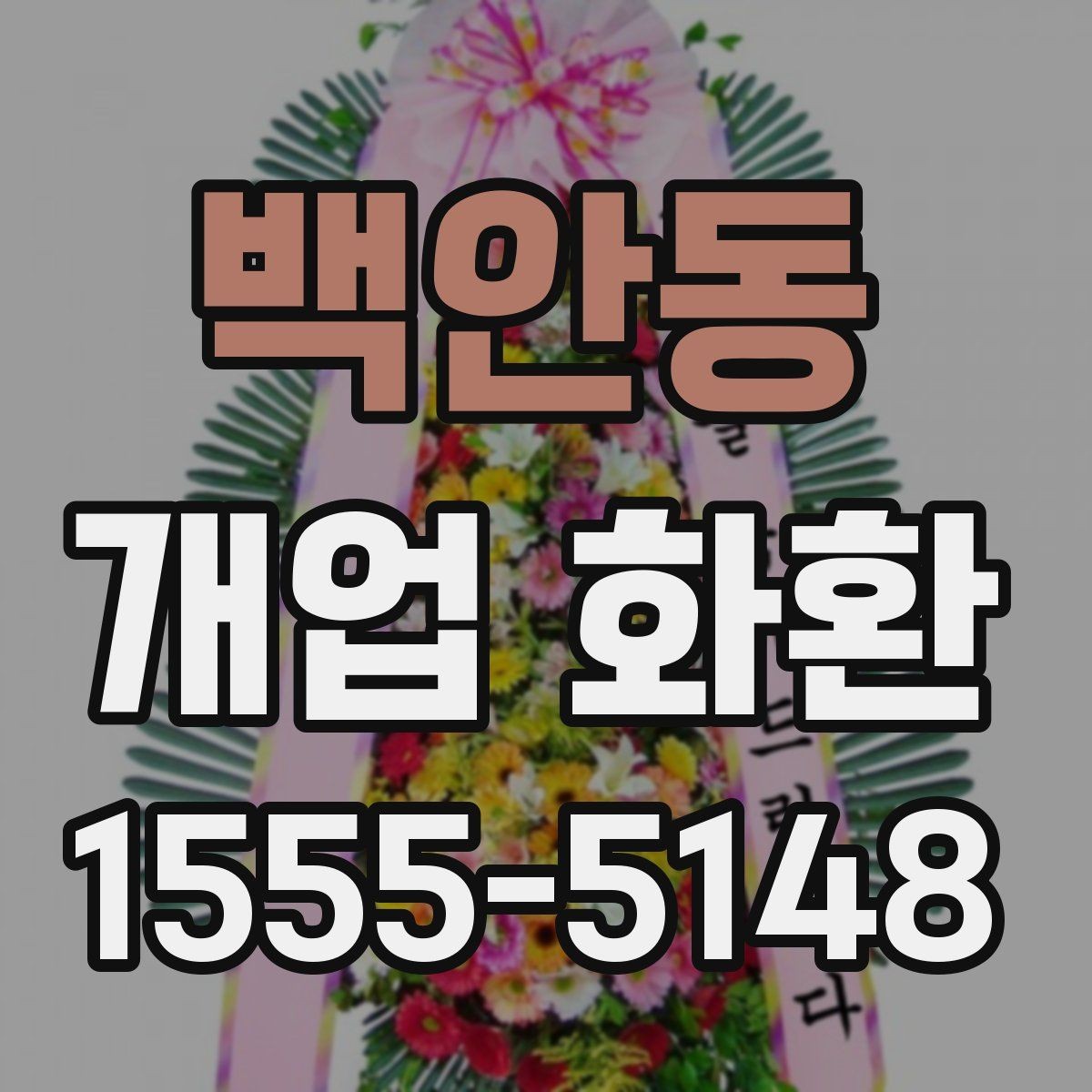 백안동 개업 화환 고급형과 일반형의 차이
