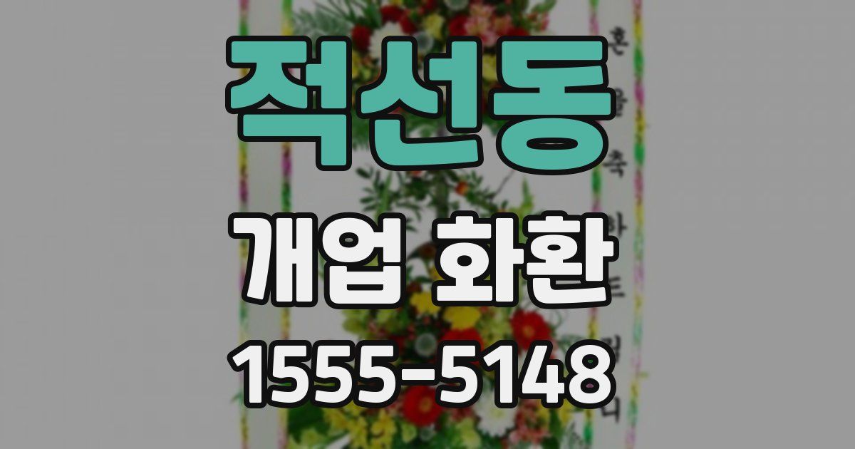 적선동 개업 화환