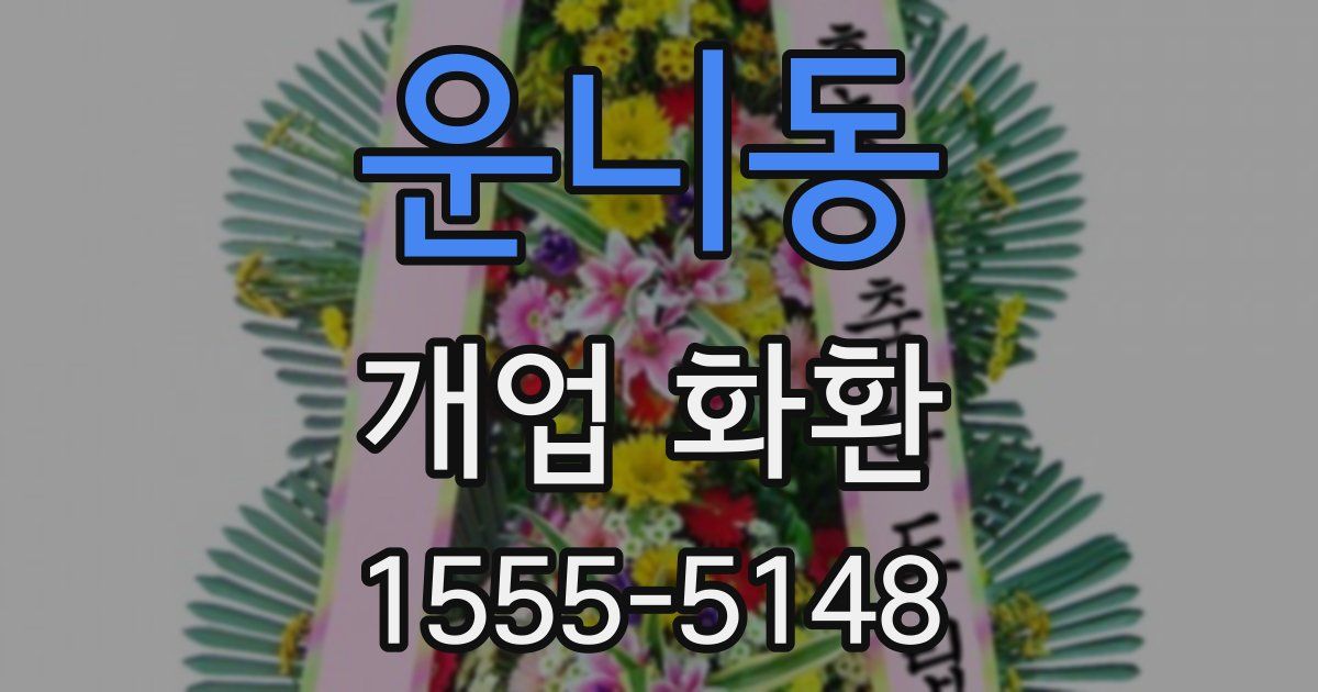 운니동 개업 화환