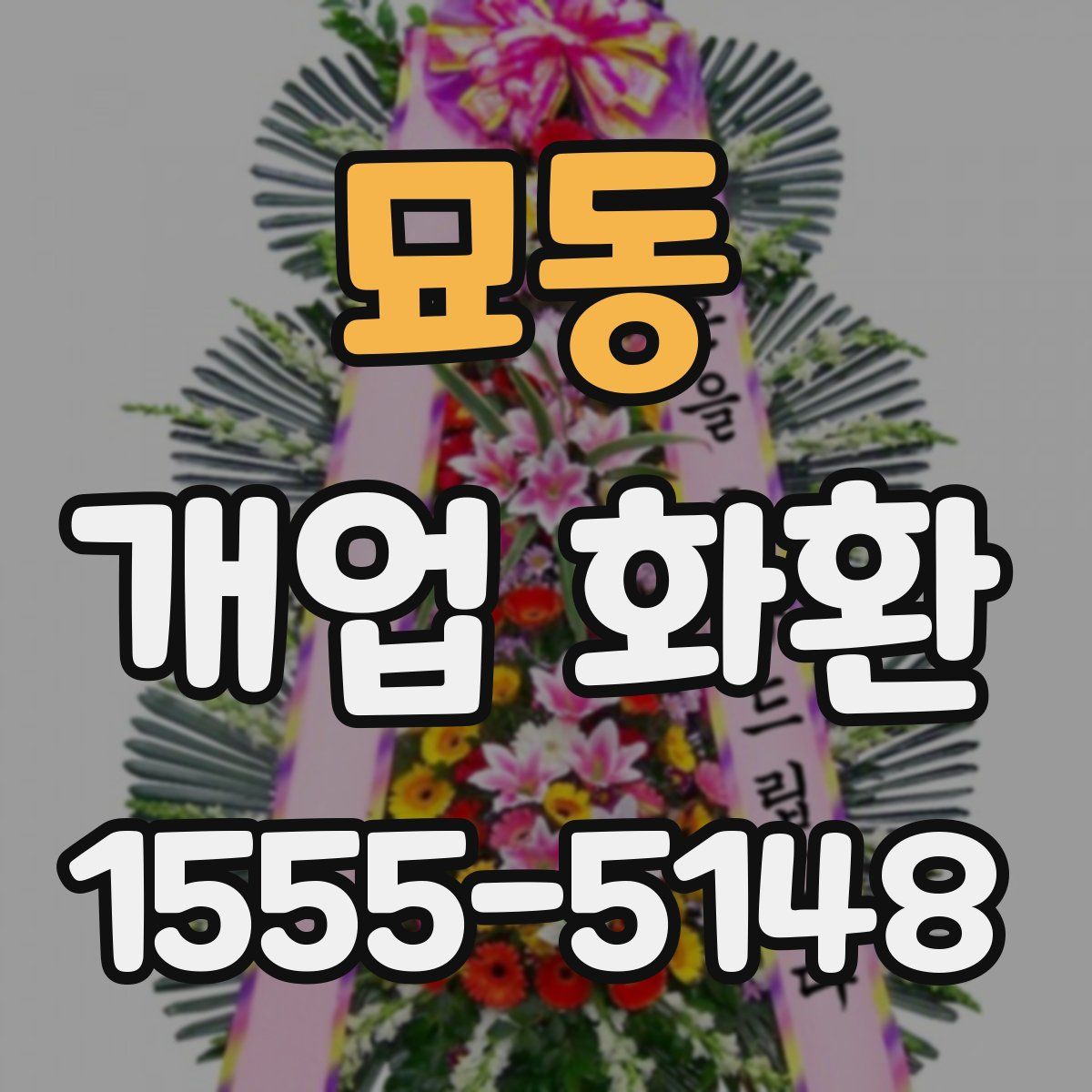 묘동 개업 화환