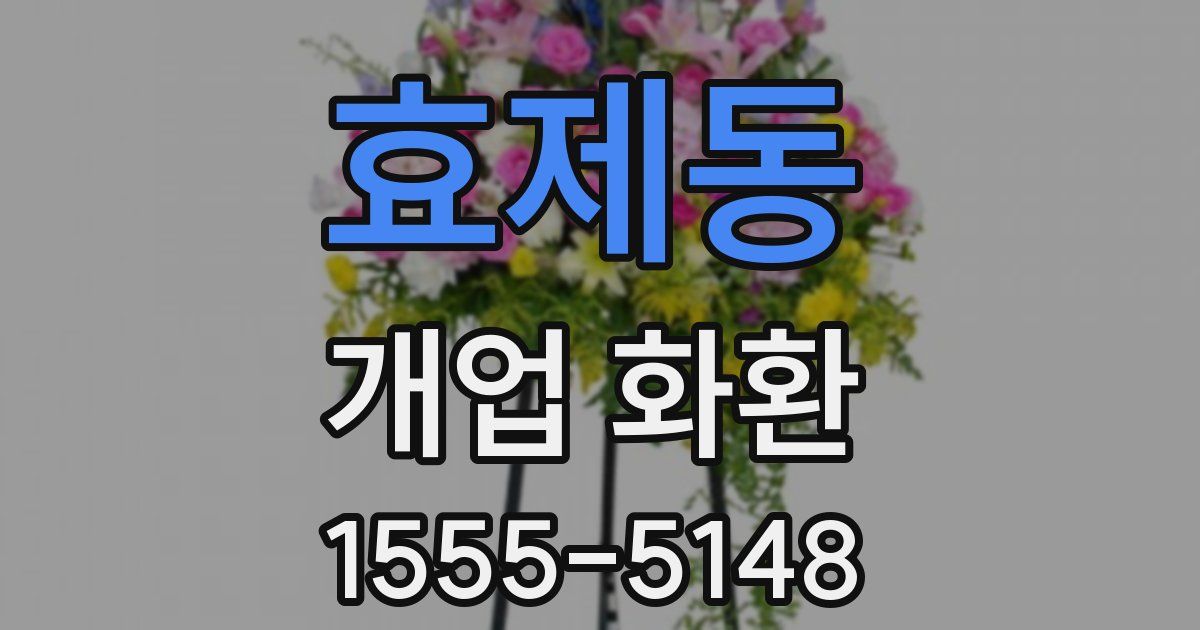 효제동 개업 화환