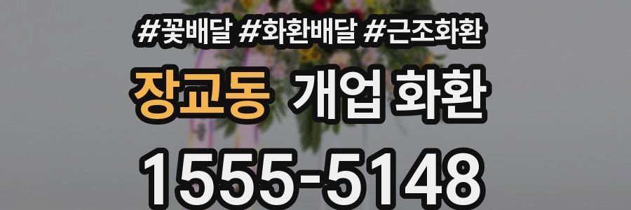 장교동 개업 화환