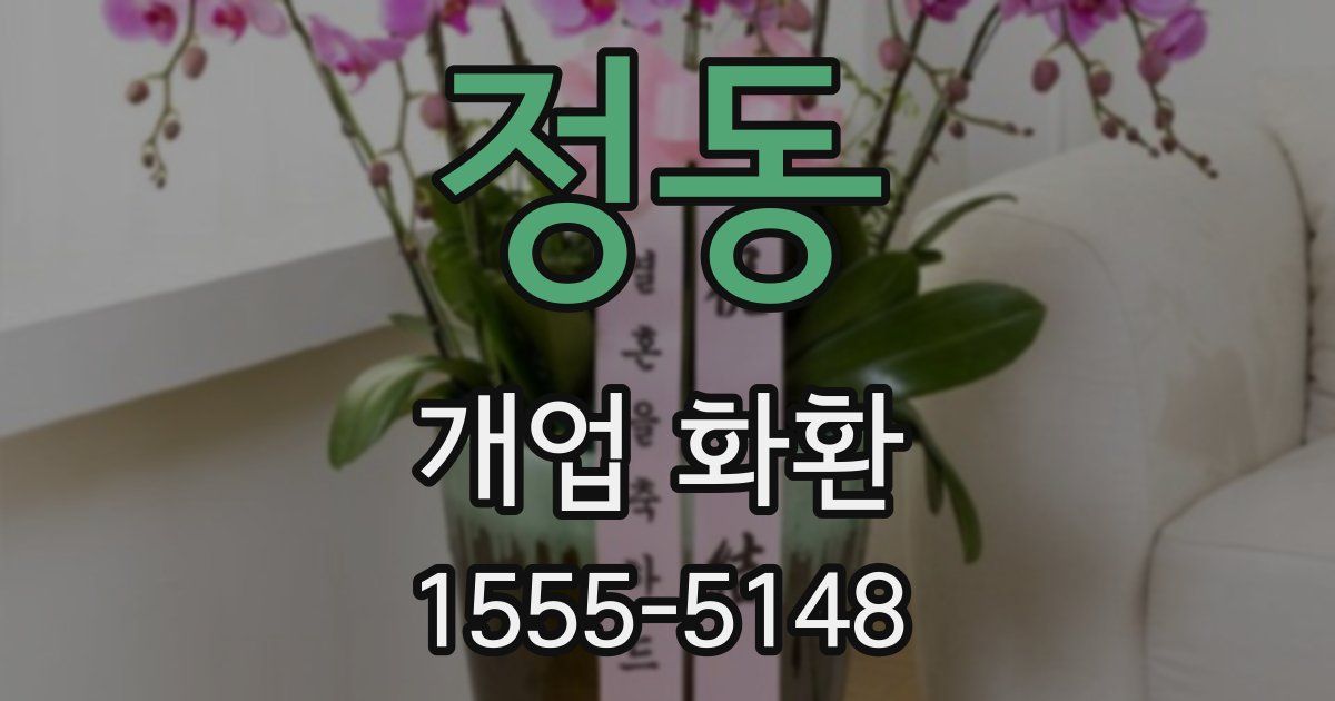 정동 개업 화환